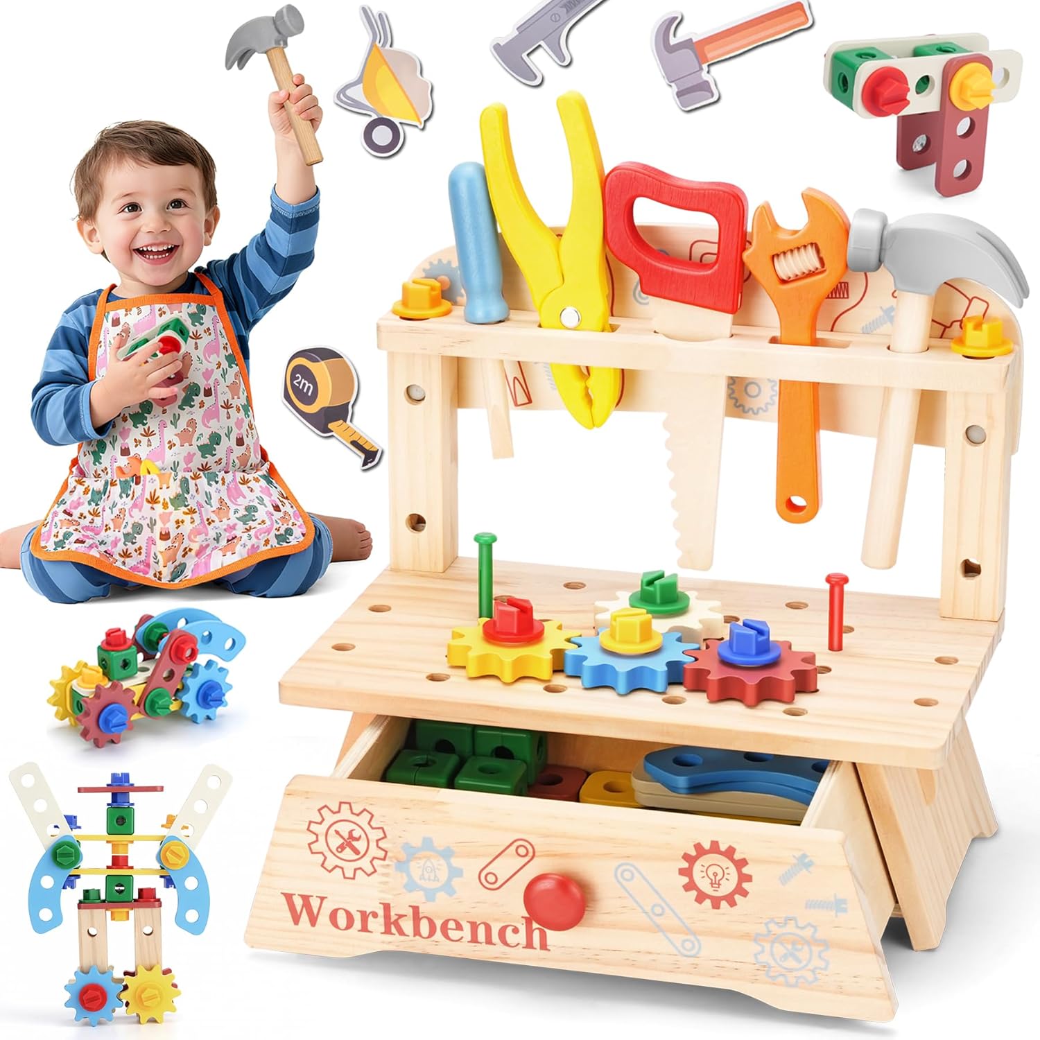 Gardening Tools For Toddlers - Деревянная скамейка для инструментов для детей,
