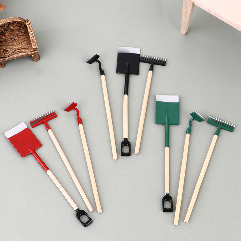 3 шт. 1:12 миниатюры для кукол – обзор и цена Gardening Tools Hoe